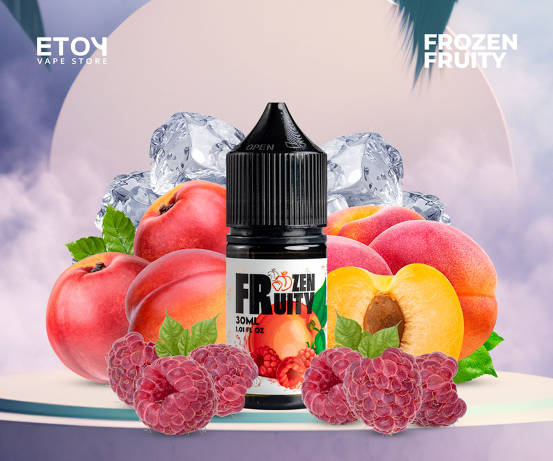 Frozen Fruity Iced Peach Raspberry Salt 30ml vị Đào và Mâm xôi