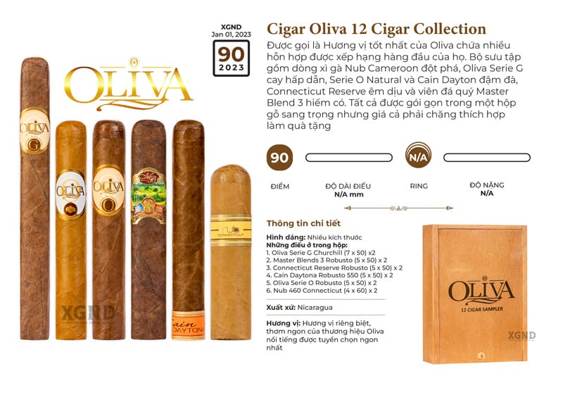 Xì Gà Oliva 12 Cigar Collection - Cigar Chính Hãng