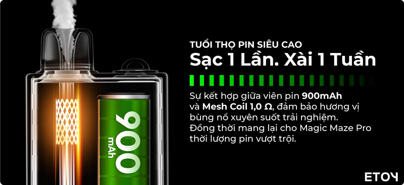 Vape Pod Dùng 1 Lần Oxbar Magic Maze Pro pin sạc nhanh