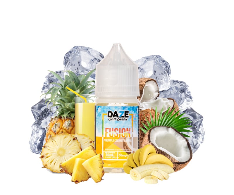 7 Daze Fusion Salt Iced Pineapple Coconut Banana 30ml - Tinh Dầu Chính Hãng