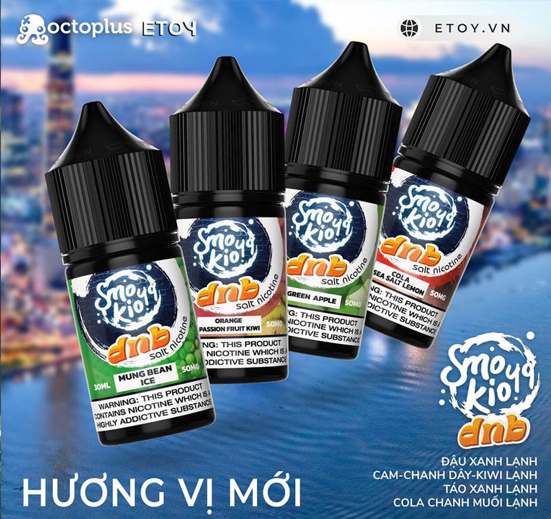 Smokio 49 DNB Salt Orange Passion Fruit Kiwi 30ml - Tinh Dầu Vape Mỹ