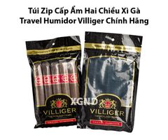 Túi Zip Cấp Ẩm Hai Chiều Cigar Travel Humidor Villiger - Phụ Kiện Bảo Quản Xì Gà