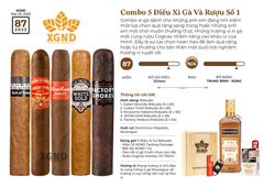 Combo 5 Điếu Cigar Và Rượu Số 1 - Cigar Và Rượu Chính Hãng