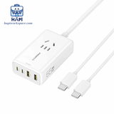  Ổ cắm đa năng Pisen Pro 2500W tích hợp sạc nhanh GaN 65W 