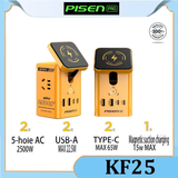  Trạm sạc Pisen Pro Mecha 2500W PS-KF25: Tích hợp MagSafe, GaN 65W, sạc nhanh nhiều thiết bị 