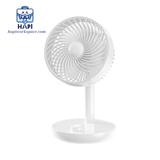  Quạt Mini Tích Điện WiWU FAN MATE Wi-FS013: Tự động xoay 120 độ, 4 cấp gió, chế độ hẹn giờ 