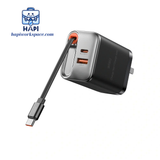  Củ sạc nhanh GaN WiWU Helix 67W tích hợp cáp rút Type-C 