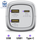  Sạc dự phòng Pisen Pro PD65 20.000mAh nhỏ gọn, sạc được Laptop 