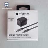  Bộ sạc nhanh GaN 30W Mophie siêu nhỏ gọn MO-CCB kèm cáp C to C 