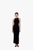 LONG DRAPED WAIST DRESS IN VISCOSE