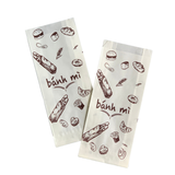  Túi Giấy Bánh Mì In Sẵn - Giấy Trắng - Nhiều Mẫu 