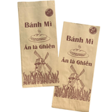  Túi Giấy Bánh Mì In Sẵn - Giấy Nâu - Nhiều Mẫu 