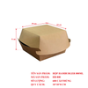 Hộp Giấy Hamburger - Trắng Nâu - Nhiều Kích Thước