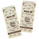 Túi Giấy Bánh Mì In Sẵn - Giấy Trắng - Nhiều Mẫu 