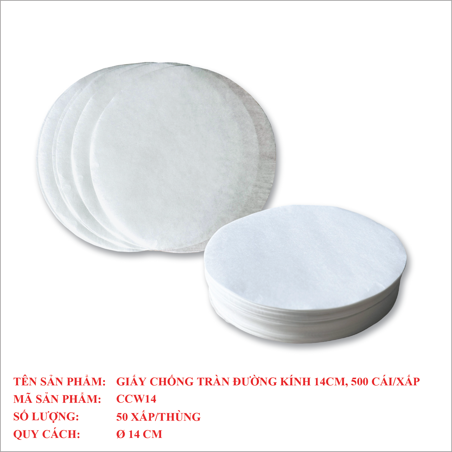  Giấy Chống Tràn Đường Kính 14cm 