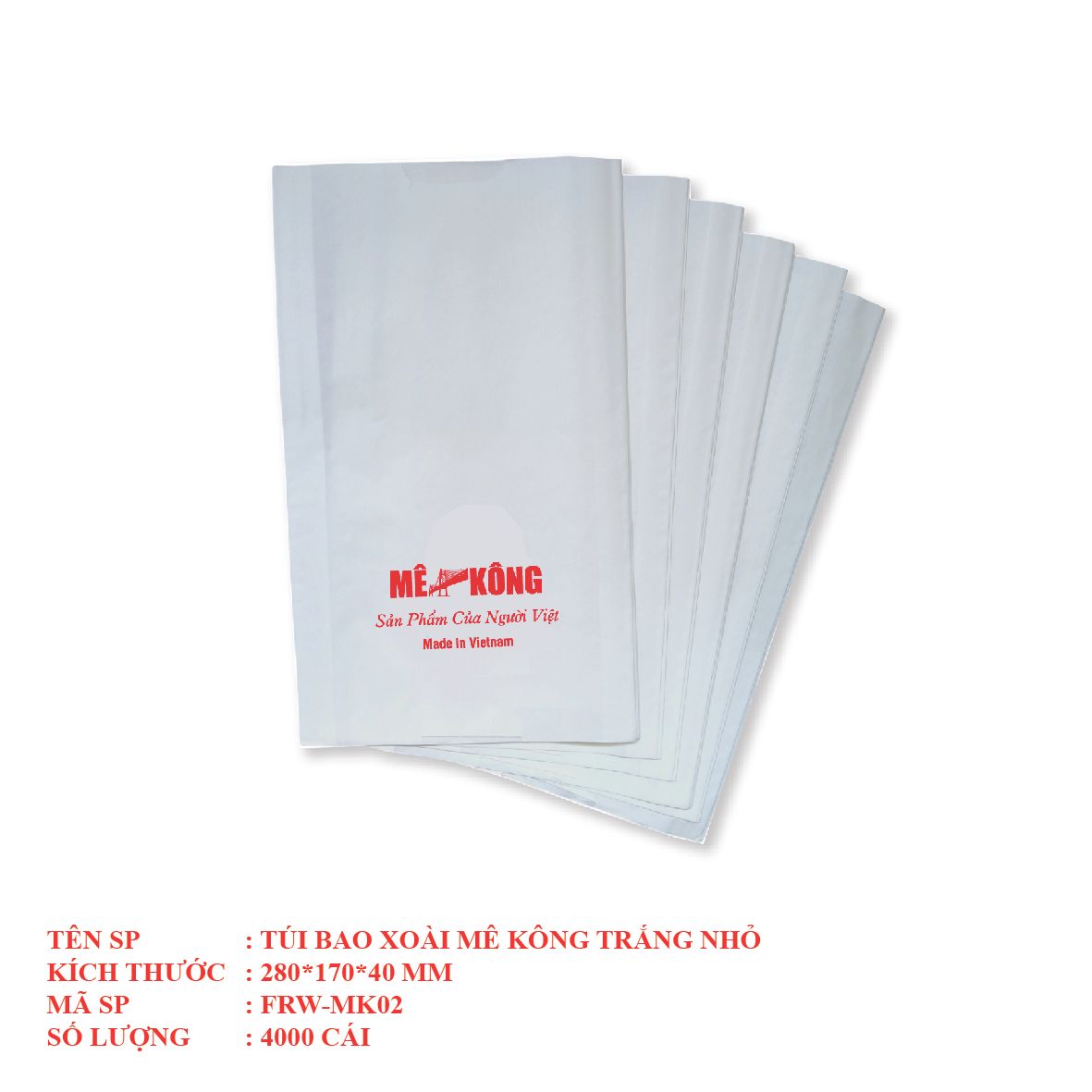  Túi Giấy Bao Xoài Trắng Một Lớp - Nhiều Size 