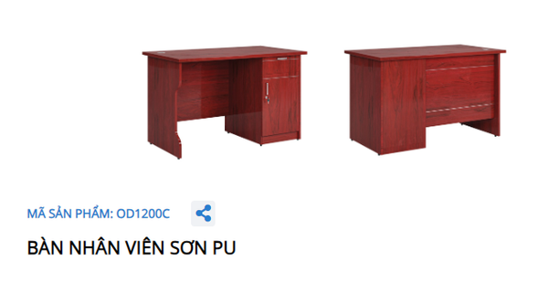 BÀN NHÂN VIÊN SƠN PU OD1200C