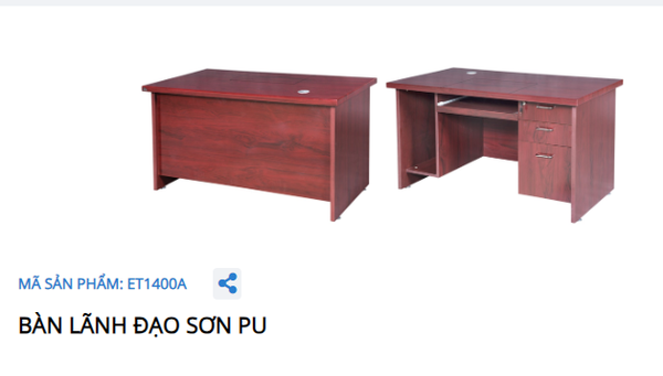 BÀN LÀM VIỆC CẤP TRUNG ET1400A