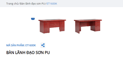 BÀN LÀM VIỆC TRƯỞNG PHÒNG ET1600K-NTX