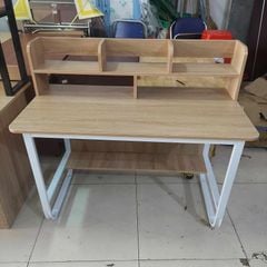 Bàn học/ Bàn máy tính chân chữ U kèm kệ sách