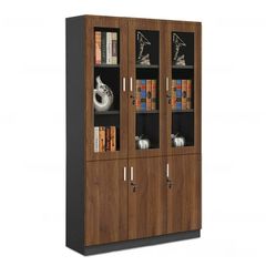 TỦ HỒ SƠ MELAMINE 3 CÁNH KÍNH