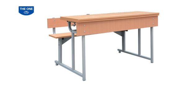 Bộ bàn ghế bán trú học sinh liền ghế, sử dụng khung thép sơn tĩnh điện BBT101C