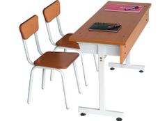 Bộ bàn ghế học sinh cấp 1 cấp 2 ghế rời gỗ melamine chân khung thép sơn tĩnh điện BHS101A/GHS101A/BHS101B/GHS101B