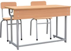 Bộ bàn ghế học sinh cấp 1 cấp 2 gỗ melamine chân khung thép sơn tĩnh điện BHS102A/GHS102A - BHS102B/GHS102B