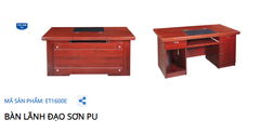 BÀN LÀM VIỆC TRƯỞNG PHÒNG ET1600E-NTX