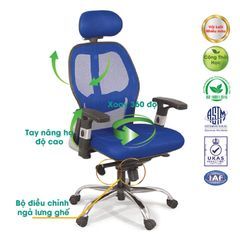 Ghế Công Thái Học GX204B-M (Chân Mạ)