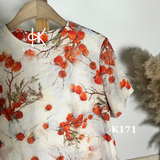  Đầm suông A , cổ tròn, tay ngắn - thoải mái và thoáng mát K171 
