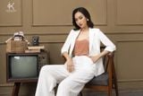  SET BLAZER VÀ QUẦN SUÔNG TRẮNG K121, K126 – THANH LỊCH VÀ BỀN VỮNG 