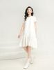 K125 Đầm LINEN suông cổ tròn đuôi cá, tay ngắn