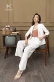  K121 - Blazer linen lụa tay lỡ, 1 khuy 