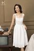  K114 Đầm LINEN 2 dây, cài khuy 2 bên 