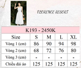  K193 Đầm maxi 2 dây đuôi cá thêu ren sóng 