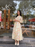  Đầm Ramie Dài Hoa Nhí - Thanh Lịch, Tinh Tế K322 