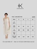  K470 Đầm suông 2 dây bản to họa tiết ren trước ngực -  NEW ARRIVALS 