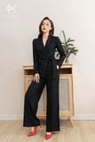  Bộ Suit gồm áo Blazer buộc dây và quần xuông linen lụa K190 
