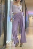  K162 - Quần suông linen lụa, khóa lưng 