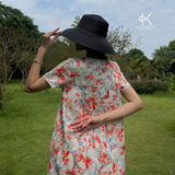  Đầm suông A , cổ tròn, tay ngắn - thoải mái và thoáng mát K171 