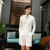 K152 - Áo sơ mi nam dài tay, cổ tàu
