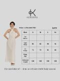 K479 Đầm linen dáng dài cổ yếm xoắn - NEW ARRIVALS 