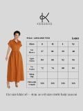 K480 Đầm Linen Cổ Đức Dáng Dài – Khuy Gỗ Dừa Cài Ẩn, Nhẹ Mát & Thanh Lịch 