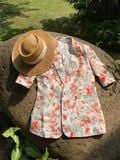  Áo blazer dáng dài tay lỡ, họa tiết cherry ( K173) 