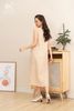  k187 Đầm Linen suông, sát nách, cổ tròn 