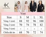  SALE K173 Áo blazer dáng dài tay lỡ, họa tiết cherry 