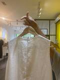  K140 Đầm Linen Suông Cổ Tròn Phối Ren 