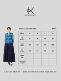  K617 - Áo blazer dáng ngắn kẻ xanh NEW ARRIVALS 