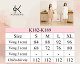  K182/ K189 Đầm sơ mi linen cổ đức, viền ngực 